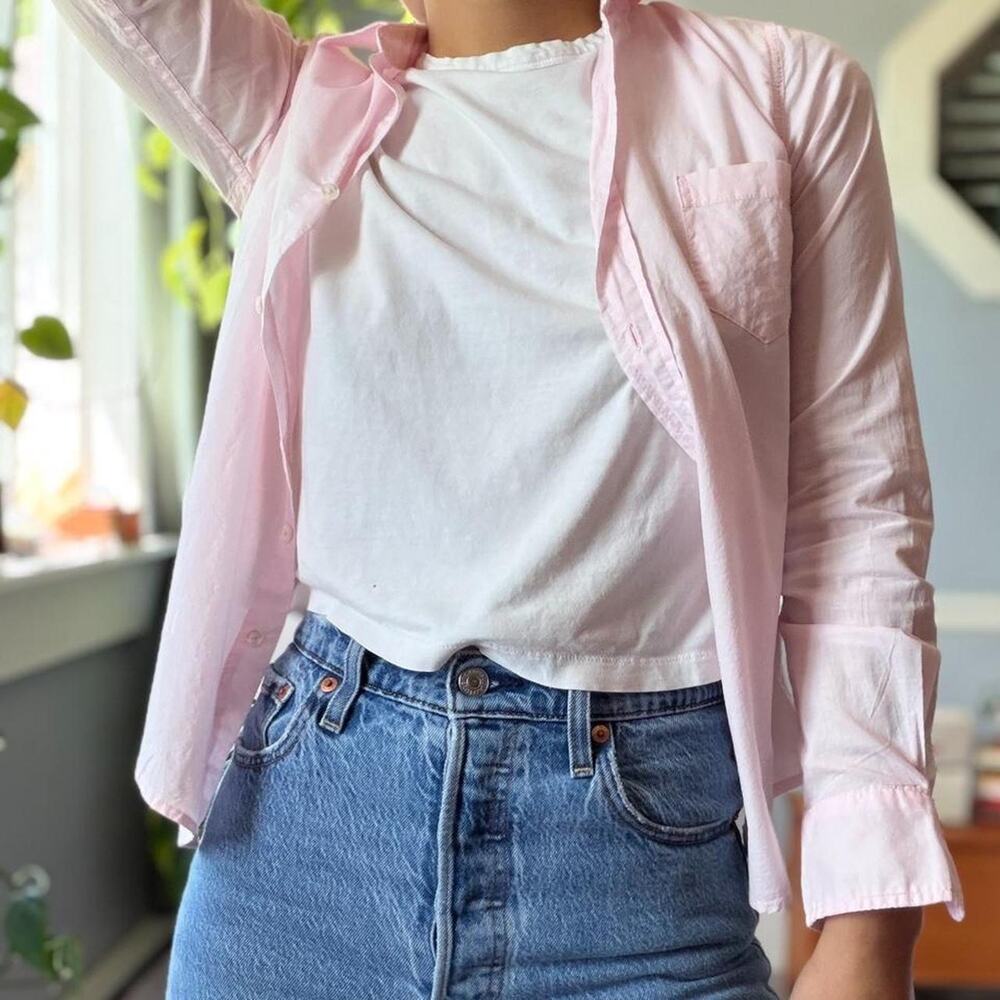 For The Republic pink bliss button up shirt (XS)